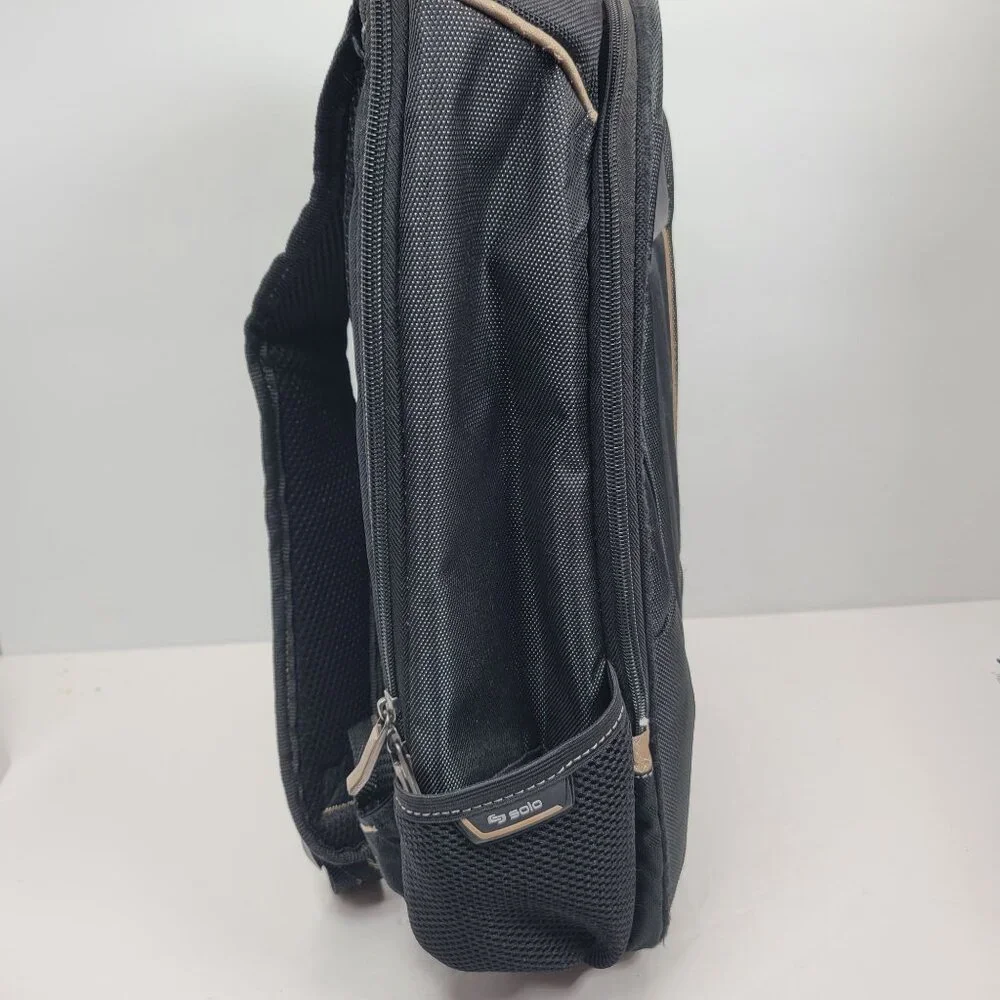 Solo Black Laptop Backpack With Multiple Compartments